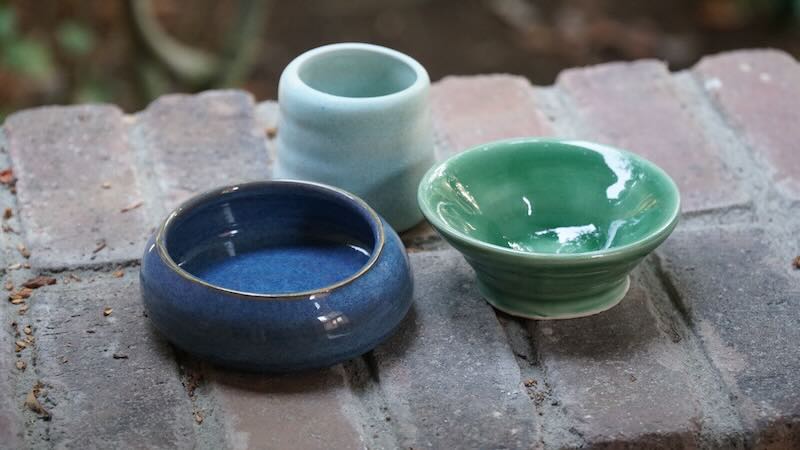 Finished pottery pieces