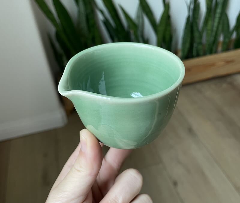 Pottery pieces after firing