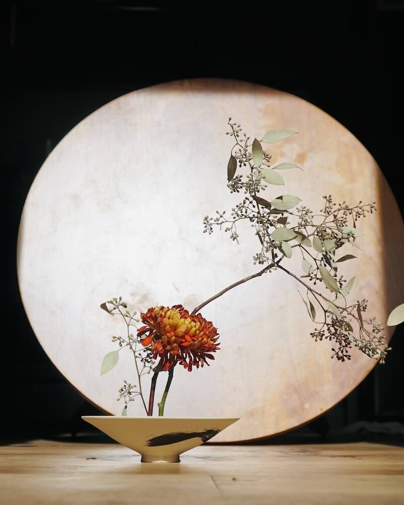Ikebana flower arrangement
