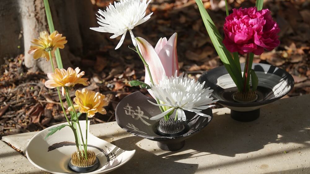Participants enjoying Ikebana workshop in Irvine